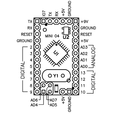 Arduino Mini Light w/ATmega168